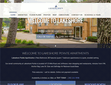 Tablet Screenshot of lakeshorepointeapts.com